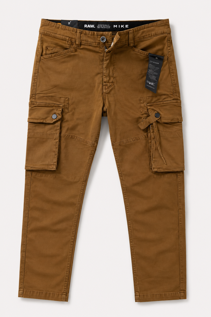 thumb_6a101211e5545.png Men's Premium Brown Cargo Pants – Stylish Utility Fit
